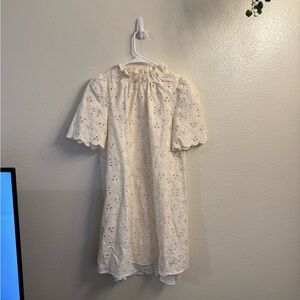 Sezane White Eyelet Dress NWT